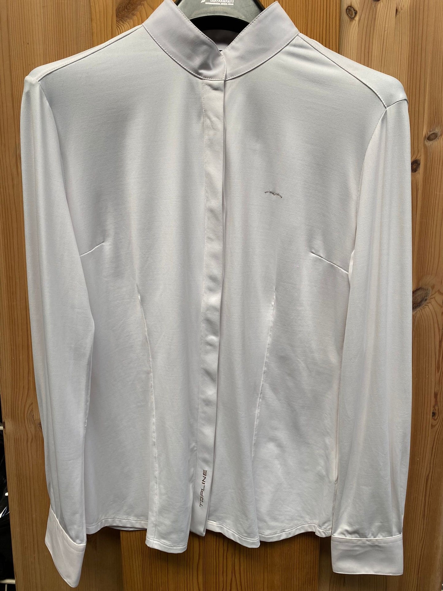 Witte wedstrijd shirt lange mouwen