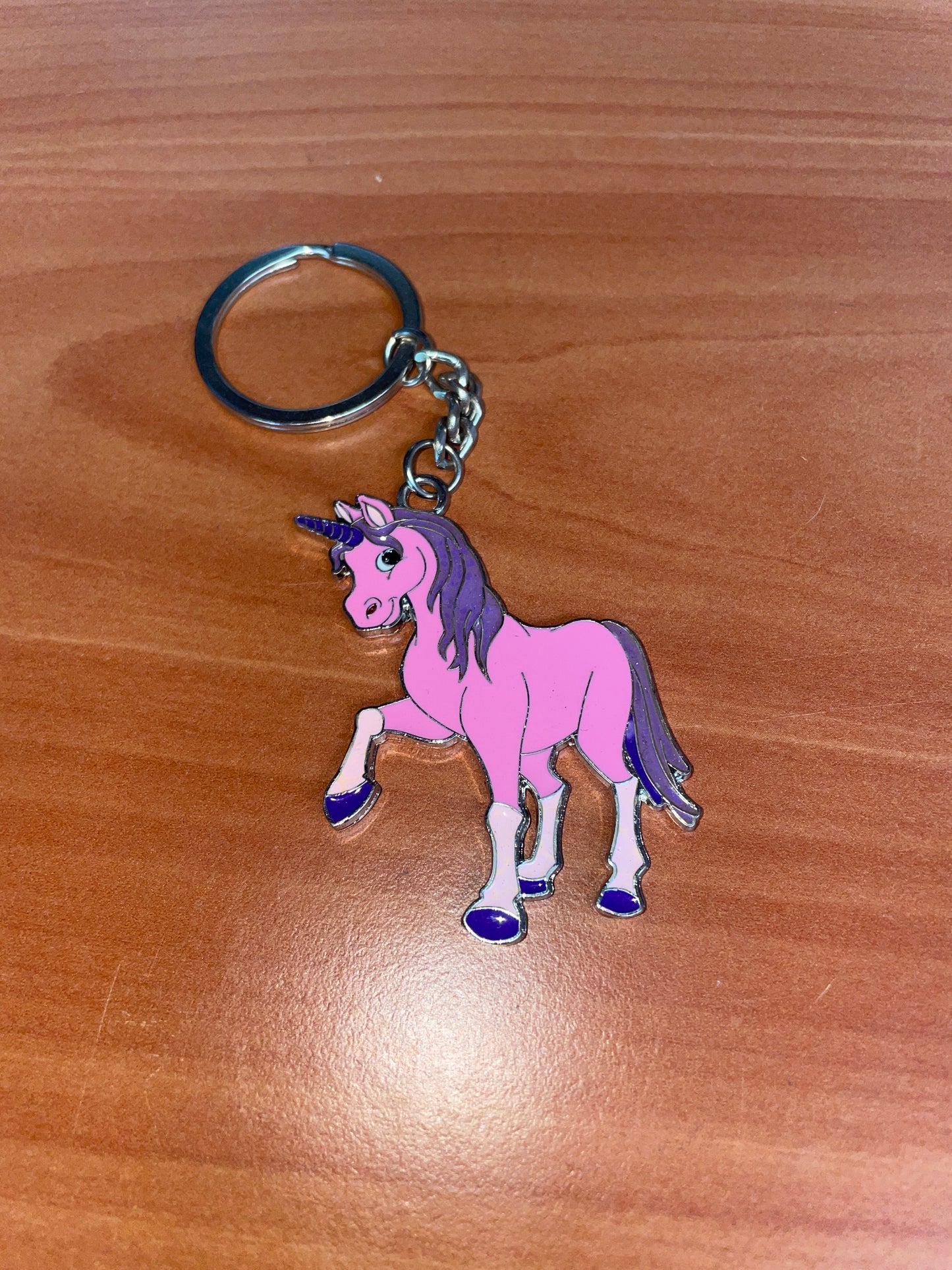 Roze paard sleutel hanger