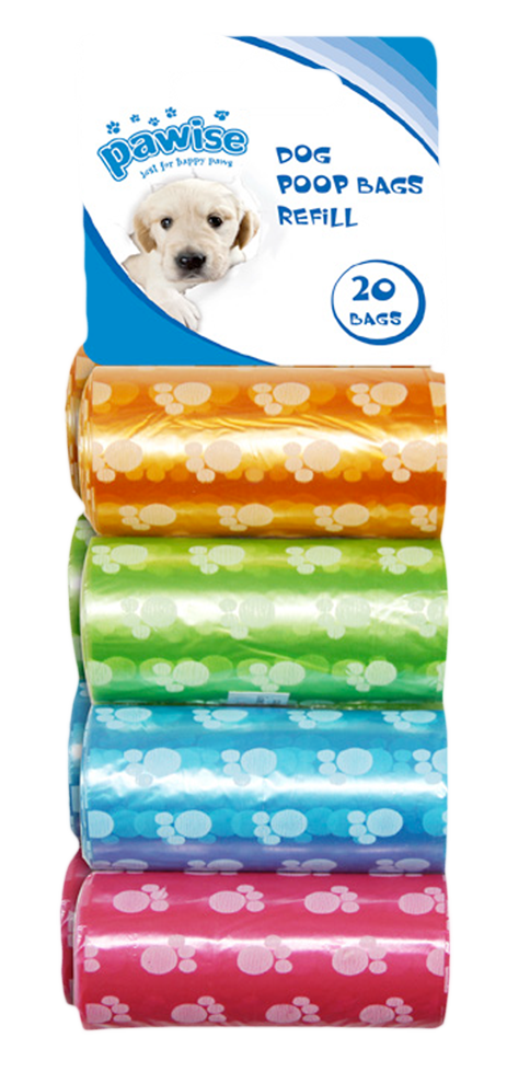 Pawise Dog Poop Bags Refil 8 Pack