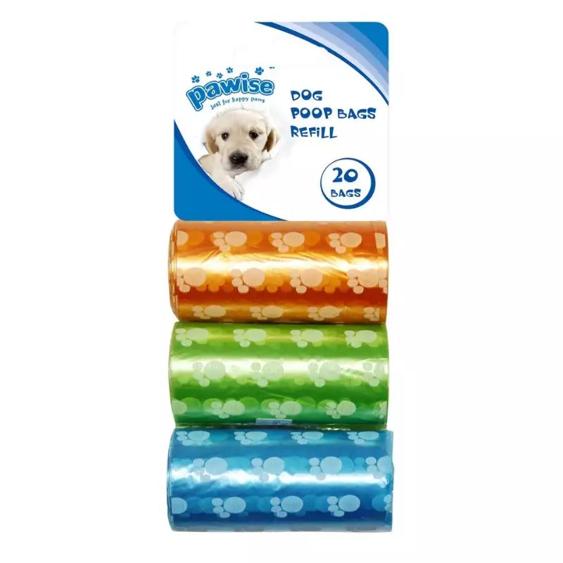 Pawise Dog Poop Bags Refil 3 Pack