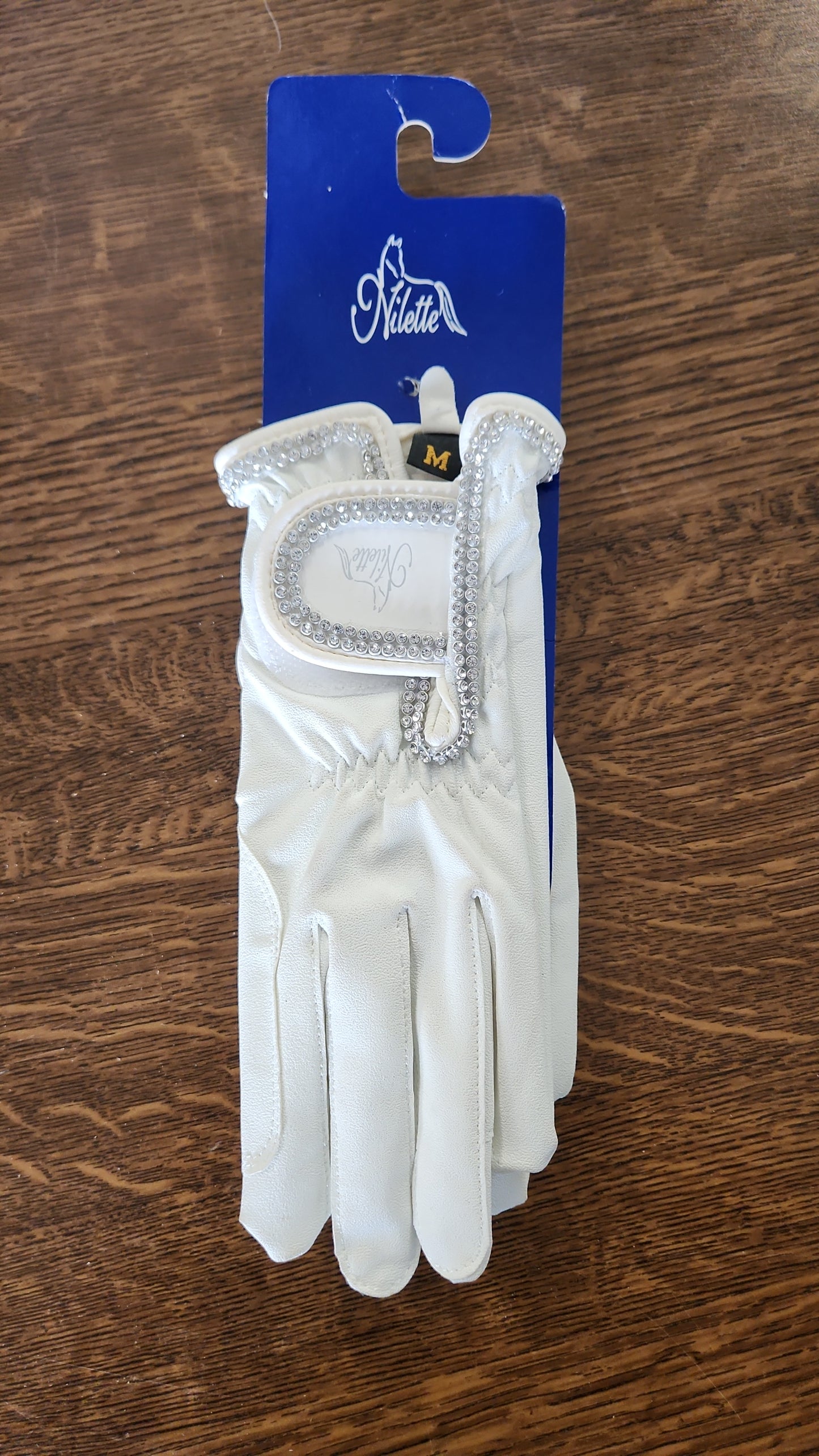 Nilette handschoenen wit steentjes