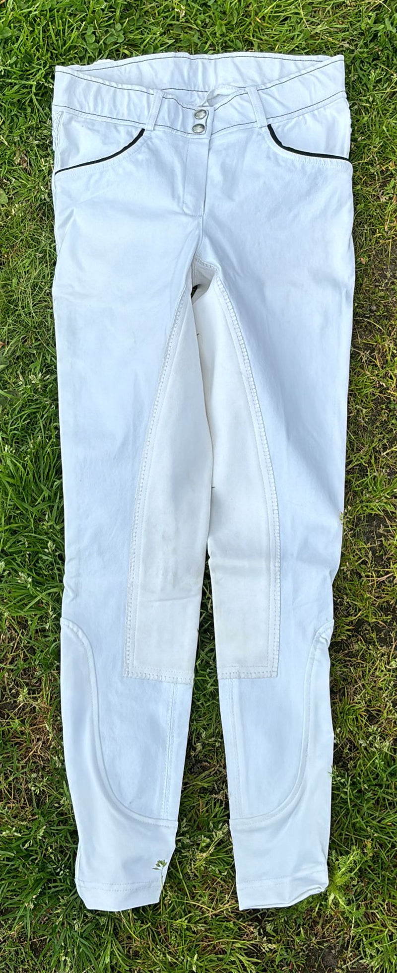 Witte rijbroek maat 38