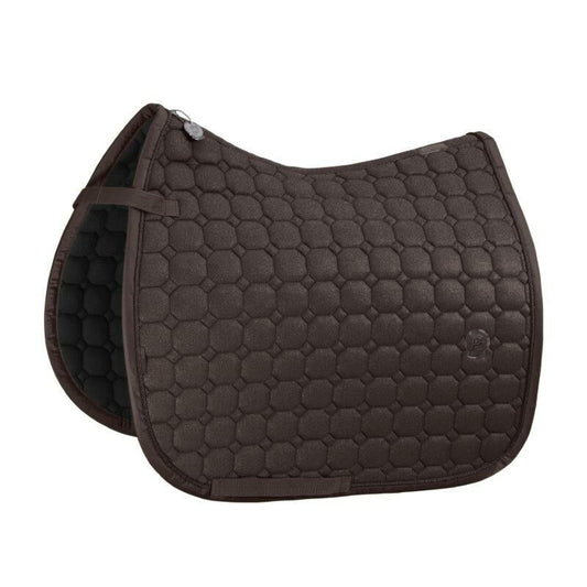 Zadeldekje dressuur Eskadron Platinum Cotton Glitter Teak Brown pony
